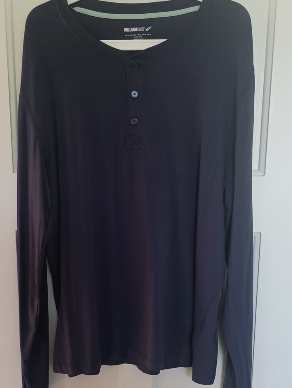 William Rast Navy Long-Sleeve Henley Shirt